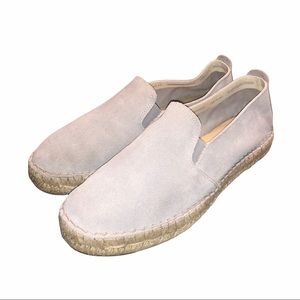 Fabiolas Gray Suede Slip-On Espadrilles